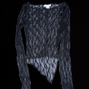 Dolls Kill asymmetric sheer top